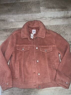 NEW GAP Teddy Jacket in Dusty Rose